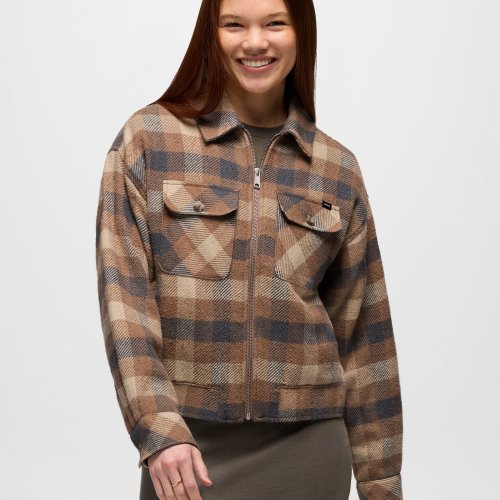 Womens prAna Excursions Flannel Jacket Shroom