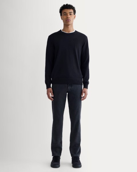 Everlane 4-Way Stretch Organic Jean In Black, Size Cotton