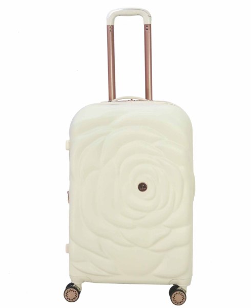 Thalia Sodi Rose Flower 26 Expandable Luggage - White