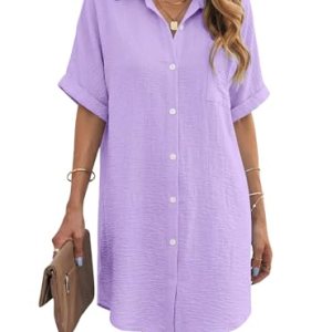 Swimsuit Coverup, Short Sleeve Button Down Shirts
