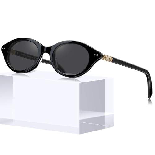 Oval Acetate Polarized Sunglasses for Small Face