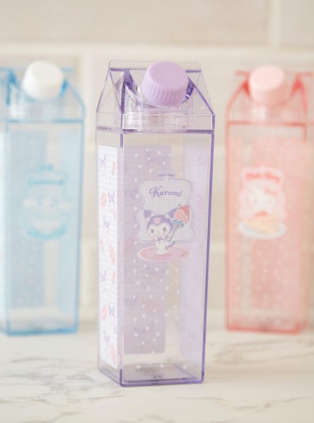 Sanrio Kuromi Gingham Milk Carton Water Bottle BoxLunch Exclusive