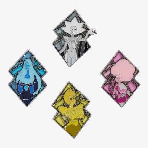 Steven Universe Diamonds Stained Glass Portrait Blind Box Enamel Pin