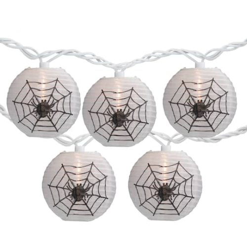 10ct. Black Paper Lantern Halloween Lights By Northlight | 11 ft | Michaels