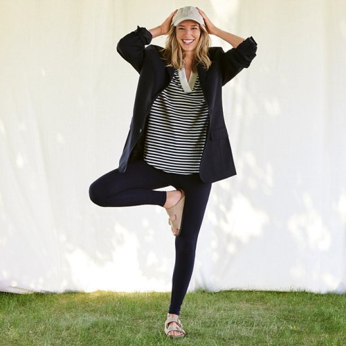 Womens Starfish Mid Rise Knit Leggings Lands End