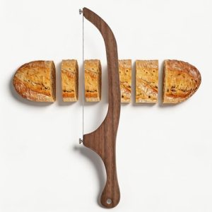 Bow Bread Knife for Homemade Sourdough – 15.7″ Serrated Bread Slicer
