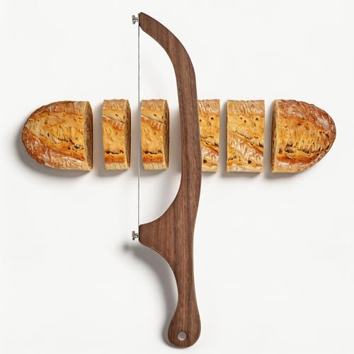 Bow Bread Knife for Homemade Sourdough – 15.7″ Serrated Bread Slicer