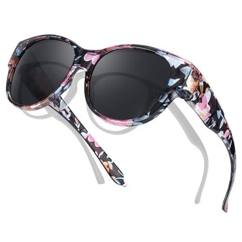 Polarized Trendy Sun Glasses Over Prescription Glasses
