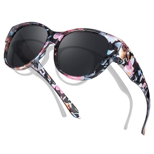 Polarized Trendy Sun Glasses Over Prescription Glasses