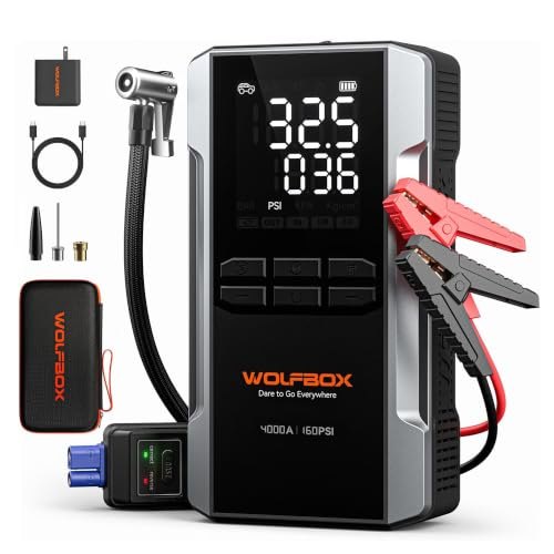 WOLFBOX Car Battery Jump Starter with Air Compressor
