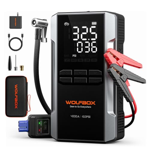 WOLFBOX Car Battery Jump Starter with Air Compressor