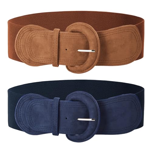 2 Pack Stretchy Belts for Women