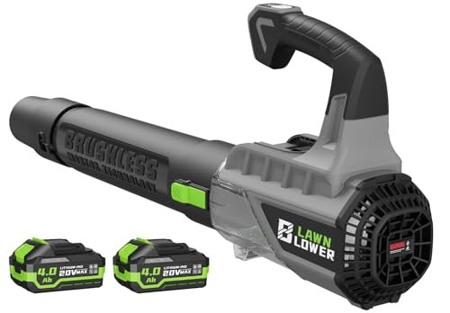 Cordless Leaf Blower with 2×4.0Ah Batteries & Charger