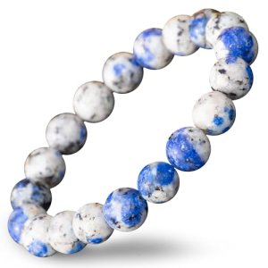 Rare K2 Bracelet of Spiritual Adventure, Granite & Blue Azurite