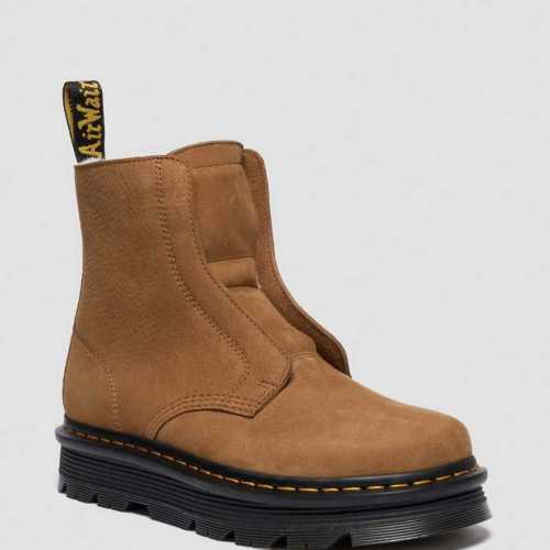 ZEBZAG LACELESS WARM LINED SLIP ON NUBUCK BOOTS