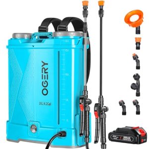 Battery Powered Backpack Sprayer 4 Gallon with 6 Nozzles
