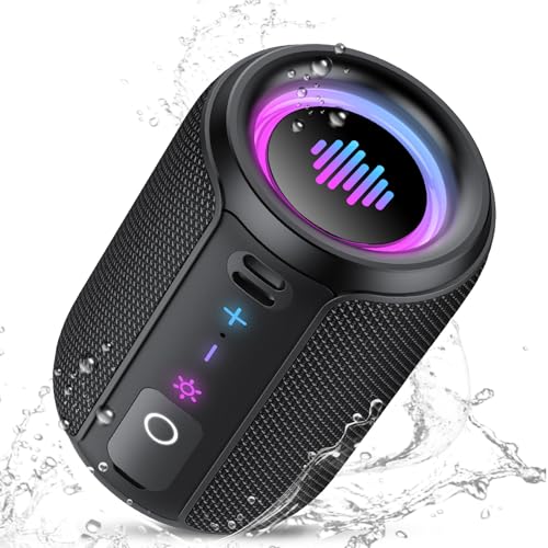 Portable Bluetooth Speaker with Lights for Outdoor/Home/Party/Travel