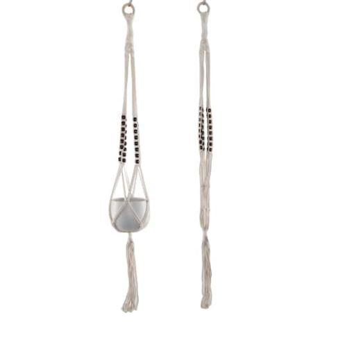 Flora Bunda 41 Hanging Macram Planter Hanger in White | 41 x 1.75 x 0.75 | Michaels