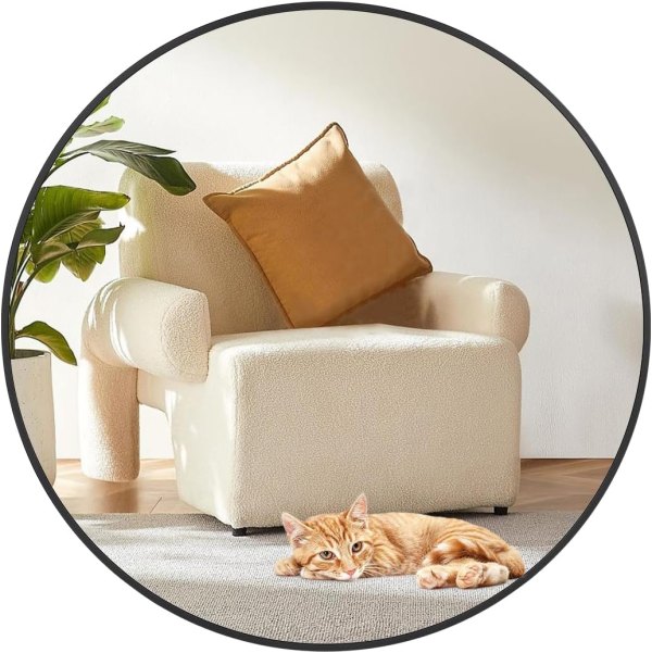 Qeetex 32 inch Round Mirrors for Wall Decor Metal Frame Circle Mirror for Entryway Vanity Bedroom Bathroom Wall Decor Easy to Install one_size
