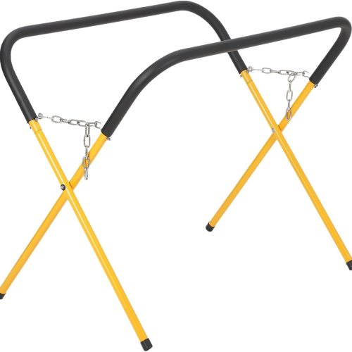 GAOMON Carbon Steel Portable Workbench- Painted Support Stand Yellow- 500 Lbs Weight Capacity Sturdy Folding Work Table for Workshop Home Use