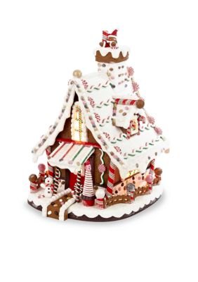 Kurt S. Adler Lighted Gingerbread House, Black