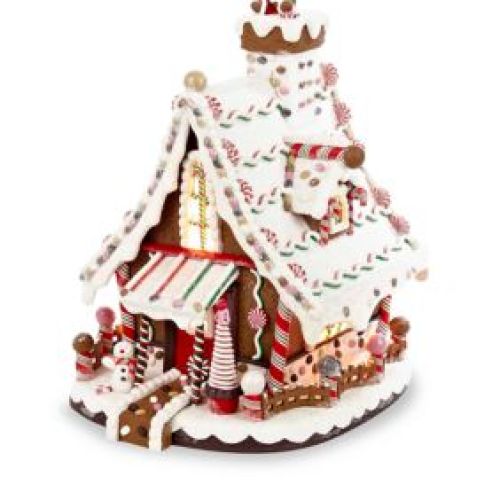 Kurt S. Adler Lighted Gingerbread House, Black
