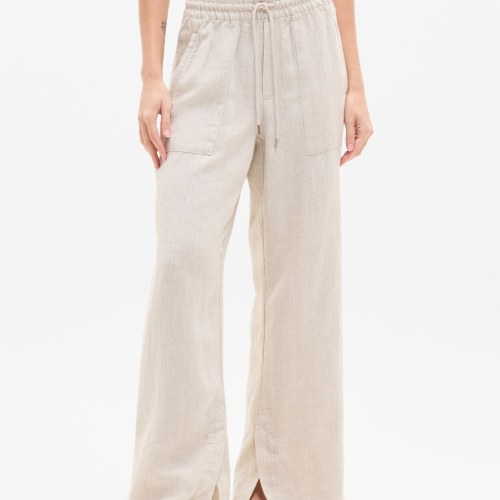 Retreat Linen High Rise Wide Leg Pant