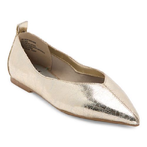 Worthington Vivianne Womens Pointed Closed Toe Ballet Flats, 8 1/2 Medium, Yellow