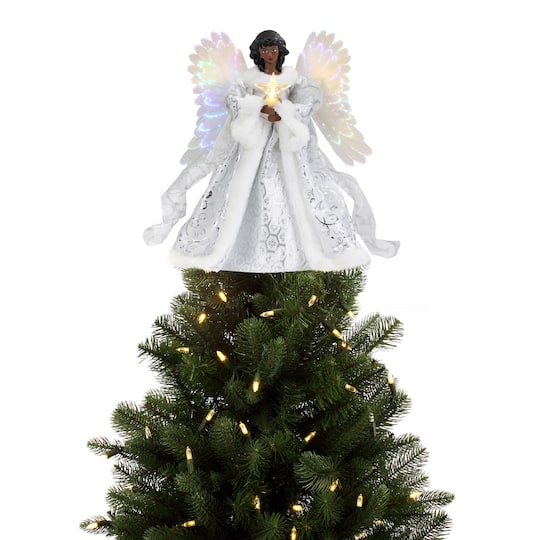 12 Fiber Optic Angel Tree Topper By Mr. Christmas in White | 9.5 x 7.5 x 12 | Michaels