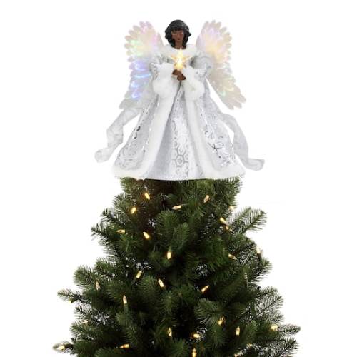 12 Fiber Optic Angel Tree Topper By Mr. Christmas in White | 9.5 x 7.5 x 12 | Michaels
