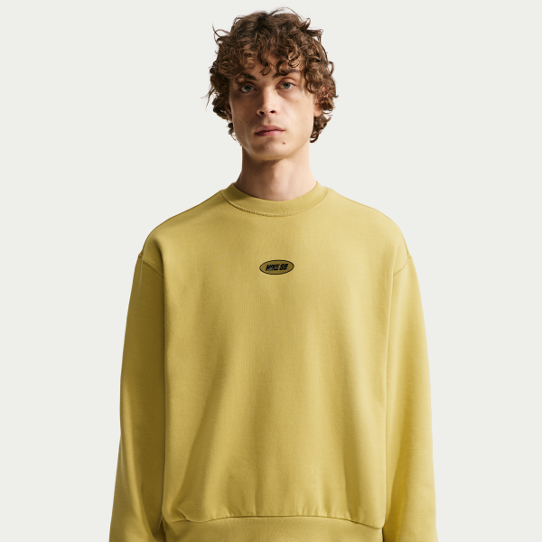 Mens Nike SB Fleece Skate Crew in Brown | II4440-720