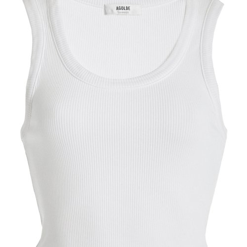 Agolde Poppy Cotton-Blend Cropped Tank Top – Moda Operandi
