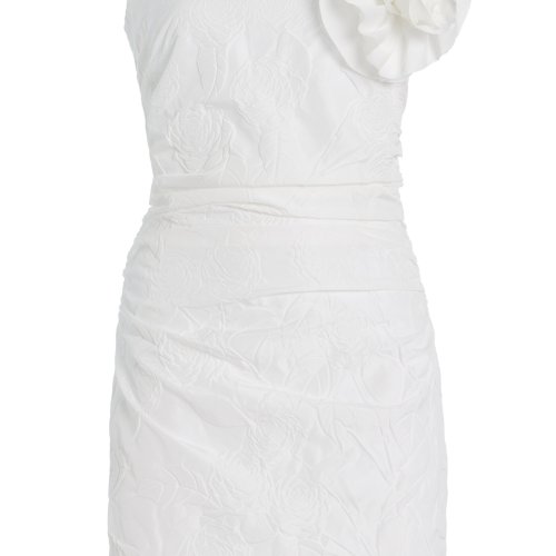 Bernadette Gisele Brooch-Detailed Camellia-Embossed Mini Dress Moda Operandi