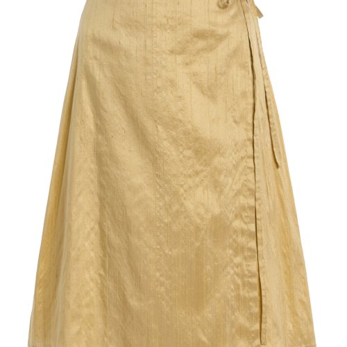 House of Aama Dupioni Silk Midi Wrap Skirt Moda Operandi