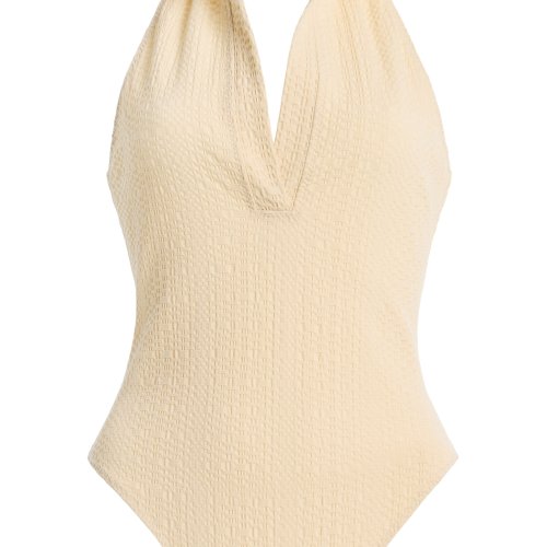 Lisa Marie Fernandez Polo Seersucker One-Piece Swimsuit Moda Operandi