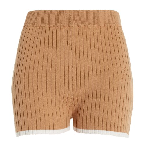 Matthew Bruch Ribbed-Knit Cotton-Blend Mini Shorts Moda Operandi