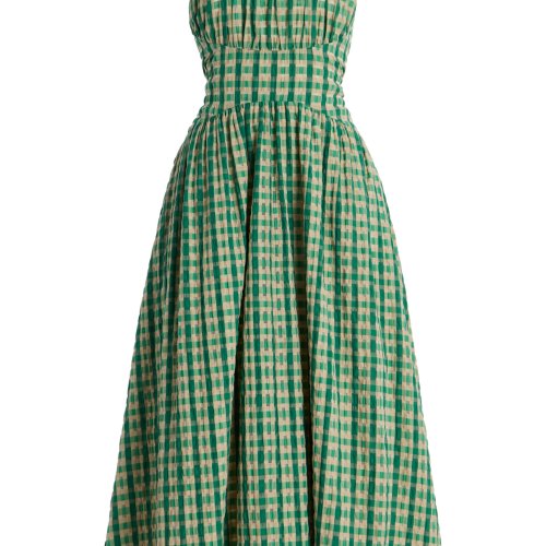 Rosie Assoulin Halter in the Name of Love Gingham Midi Dress – Moda Operandi