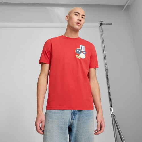 PUMA GRAPHICS Icon T-Shirt US Men in Red, Size XXL