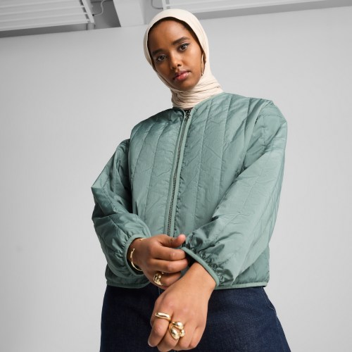 PUMA Wardrobe Essentials Womens Jacket in Green