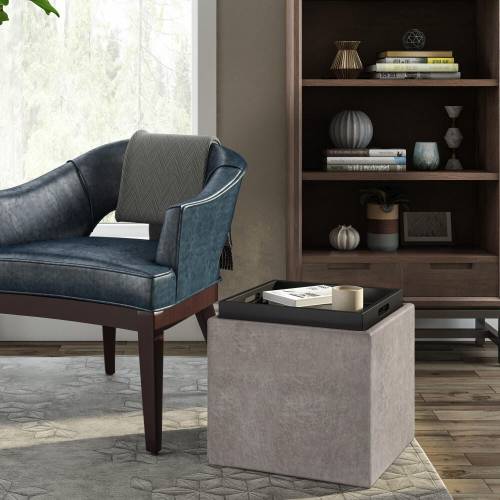 Rockwood 17 Cube Storage Ottoman with Tray