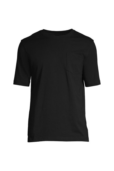Mens Super-T Short Sleeve T-Shirt with Pocket Lands End
