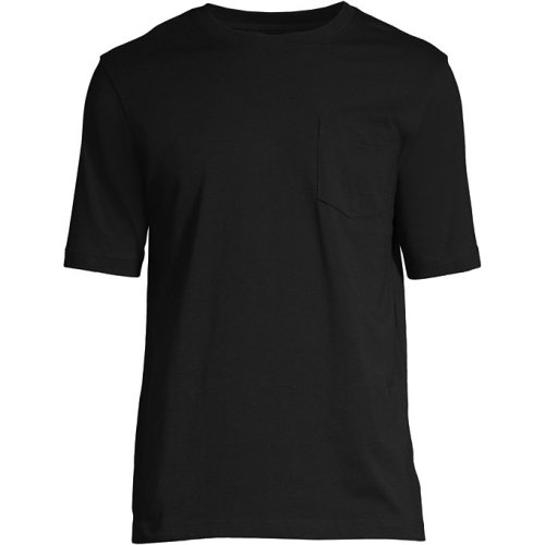 Mens Super-T Short Sleeve T-Shirt with Pocket Lands End