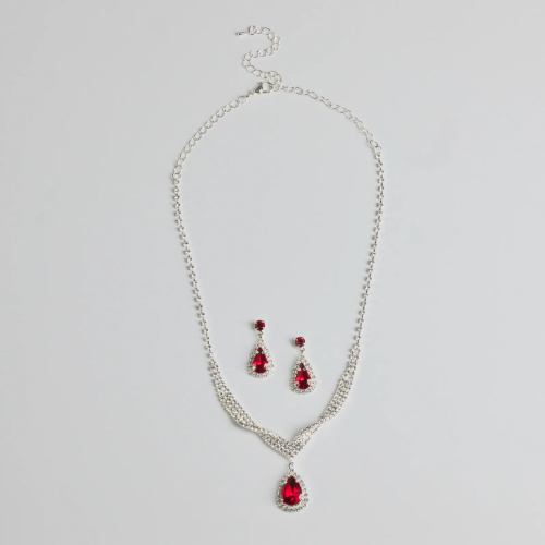 Gorgeous Radiance Gemstone Necklace And Earrings Set