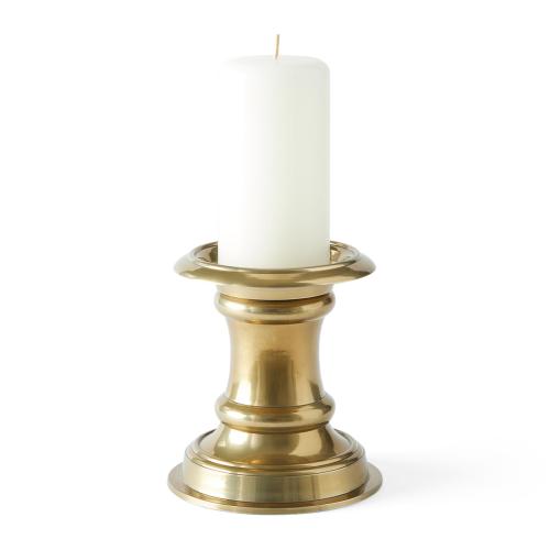 Brass Bamboo Pillar Candle Holder