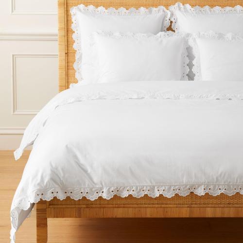 Antibes Eyelet Percale Duvet Cover