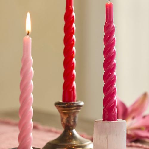 Twisty Tapers, Set of 6 Pinks
