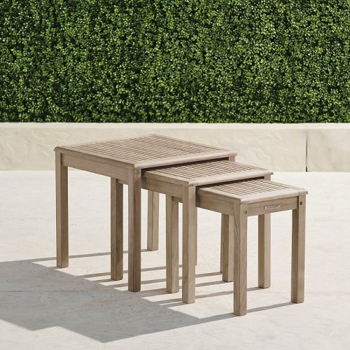 Set of 3 Teak Nesting Tables in Frontgate