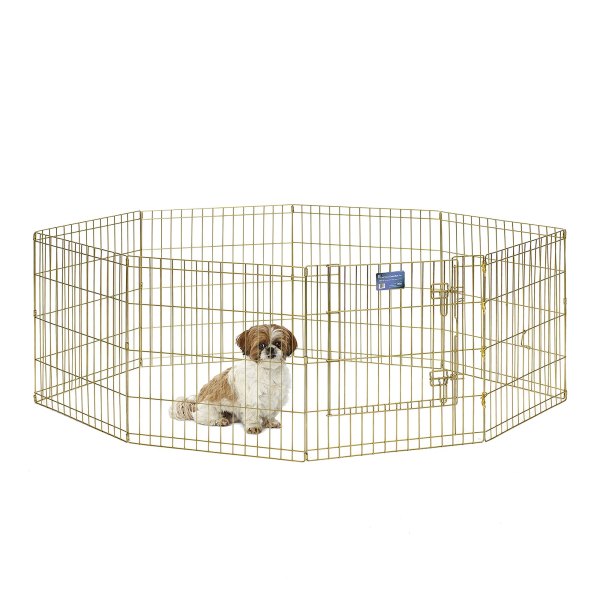 Midwest Black 8 Panel Exercise Pen With Door Dog Pen, Size: 24w X | PetSmart