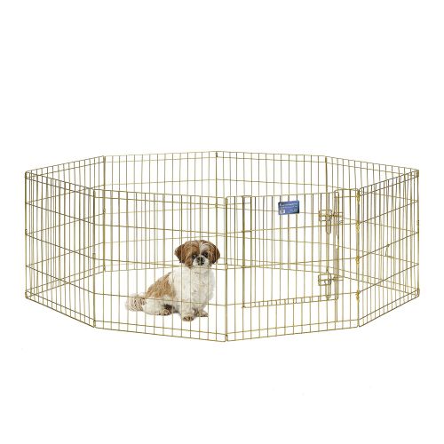 Midwest Black 8 Panel Exercise Pen With Door Dog Pen, Size: 24W X | PetSmart