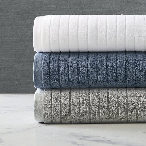 Sculpted Stripe Bath Towels Hand Towel in Frontgate Resort Collection